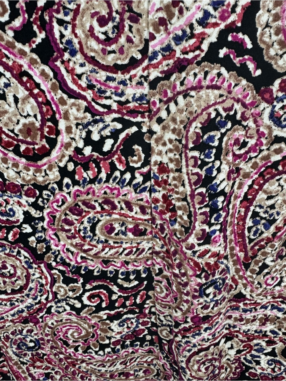 J. Jill Wearever Paisley Long Sleeve Tunic Blouse XL Top - Picture 4 of 6